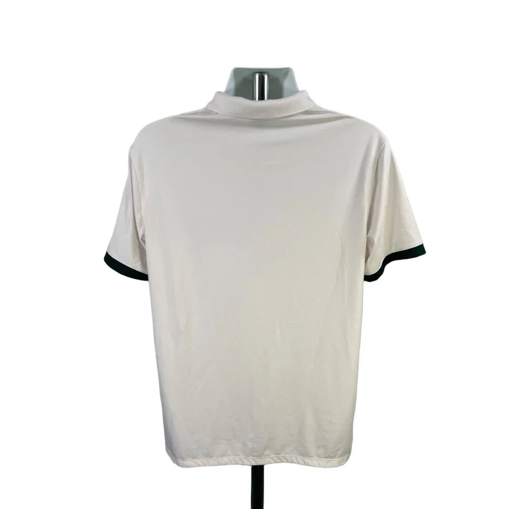 Nike Men's White Dri-Fit Michigan State Spartans Short Sleeve Polo Shirt - M